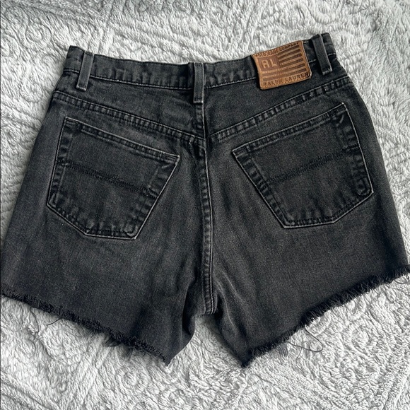 Polo Ralph Lauren Pants - VTG 90S POLO JEANS COMPANY RALPH LAUREN black Denim relaxed mid-rise cut off 10